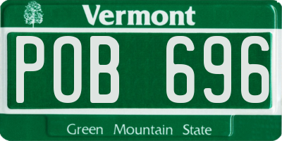 VT license plate POB696