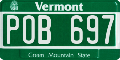VT license plate POB697