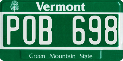 VT license plate POB698