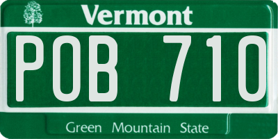 VT license plate POB710