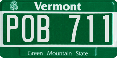 VT license plate POB711