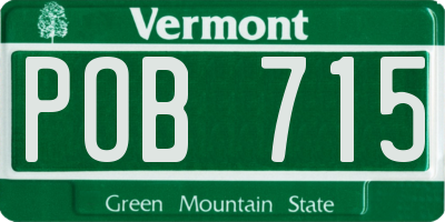 VT license plate POB715