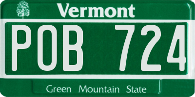 VT license plate POB724