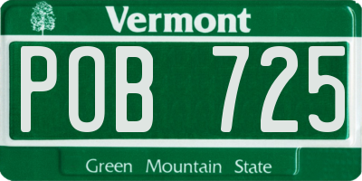 VT license plate POB725