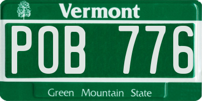 VT license plate POB776
