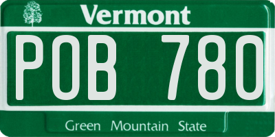 VT license plate POB780