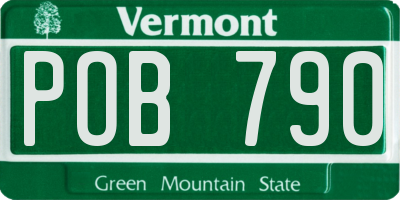 VT license plate POB790