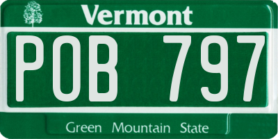 VT license plate POB797