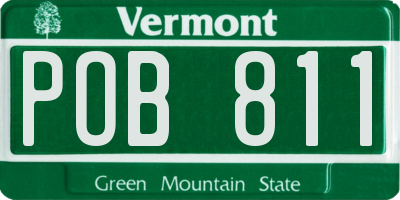 VT license plate POB811