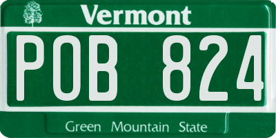 VT license plate POB824