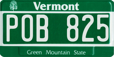 VT license plate POB825