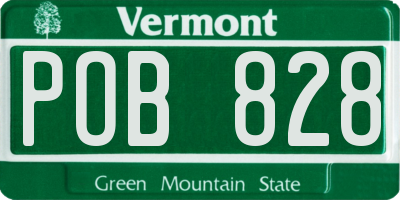 VT license plate POB828