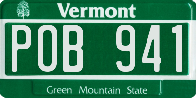 VT license plate POB941