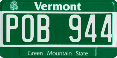 VT license plate POB944