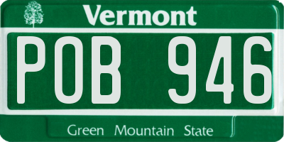 VT license plate POB946