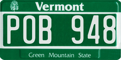 VT license plate POB948
