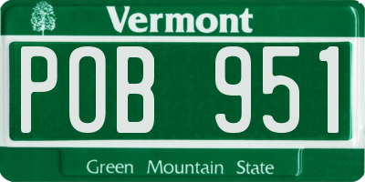 VT license plate POB951