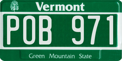 VT license plate POB971