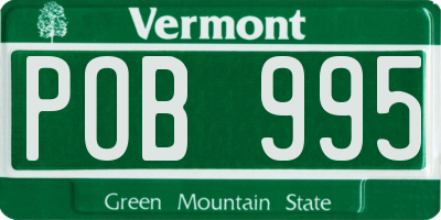 VT license plate POB995