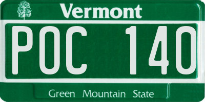 VT license plate POC140