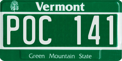 VT license plate POC141