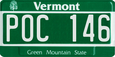 VT license plate POC146
