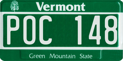 VT license plate POC148