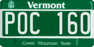 VT license plate POC160