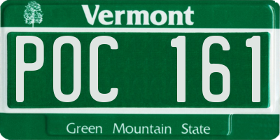 VT license plate POC161