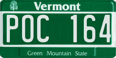 VT license plate POC164