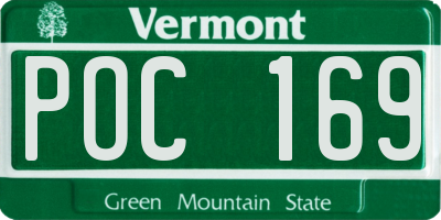 VT license plate POC169