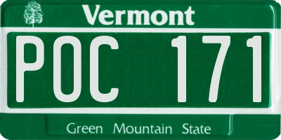 VT license plate POC171