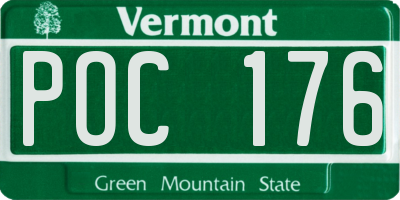 VT license plate POC176