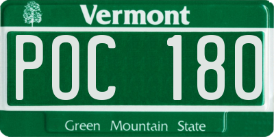 VT license plate POC180