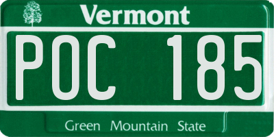 VT license plate POC185