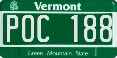 VT license plate POC188