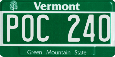 VT license plate POC240