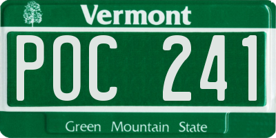 VT license plate POC241