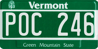 VT license plate POC246