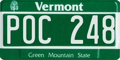 VT license plate POC248