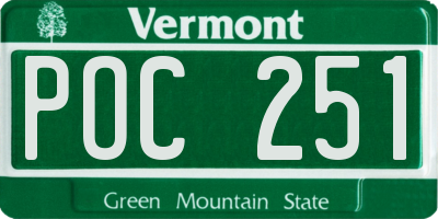 VT license plate POC251