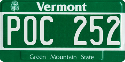 VT license plate POC252