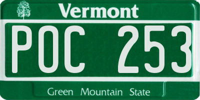 VT license plate POC253