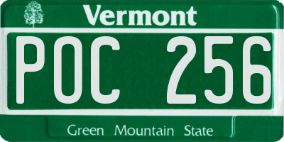 VT license plate POC256