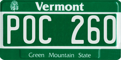 VT license plate POC260