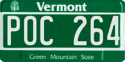 VT license plate POC264
