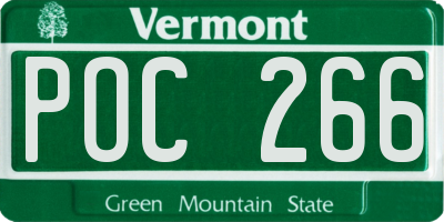 VT license plate POC266