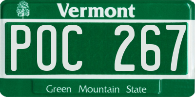 VT license plate POC267