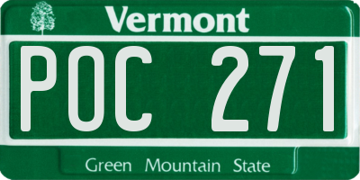 VT license plate POC271