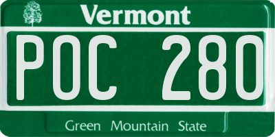 VT license plate POC280